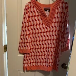 Geometric Patterned Tunic Top